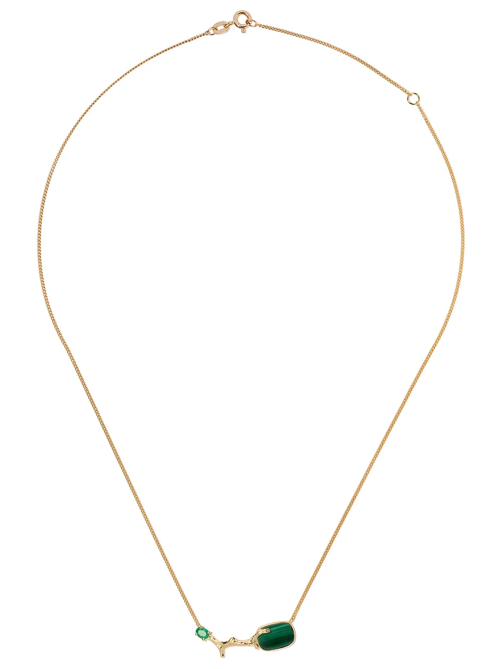 

Wouters & Hendrix Gold 18kt yellow gold Malachite & Emerald necklace