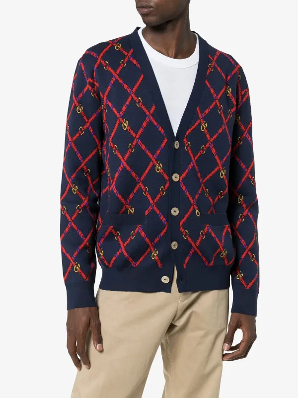 gucci intarsia cardigan