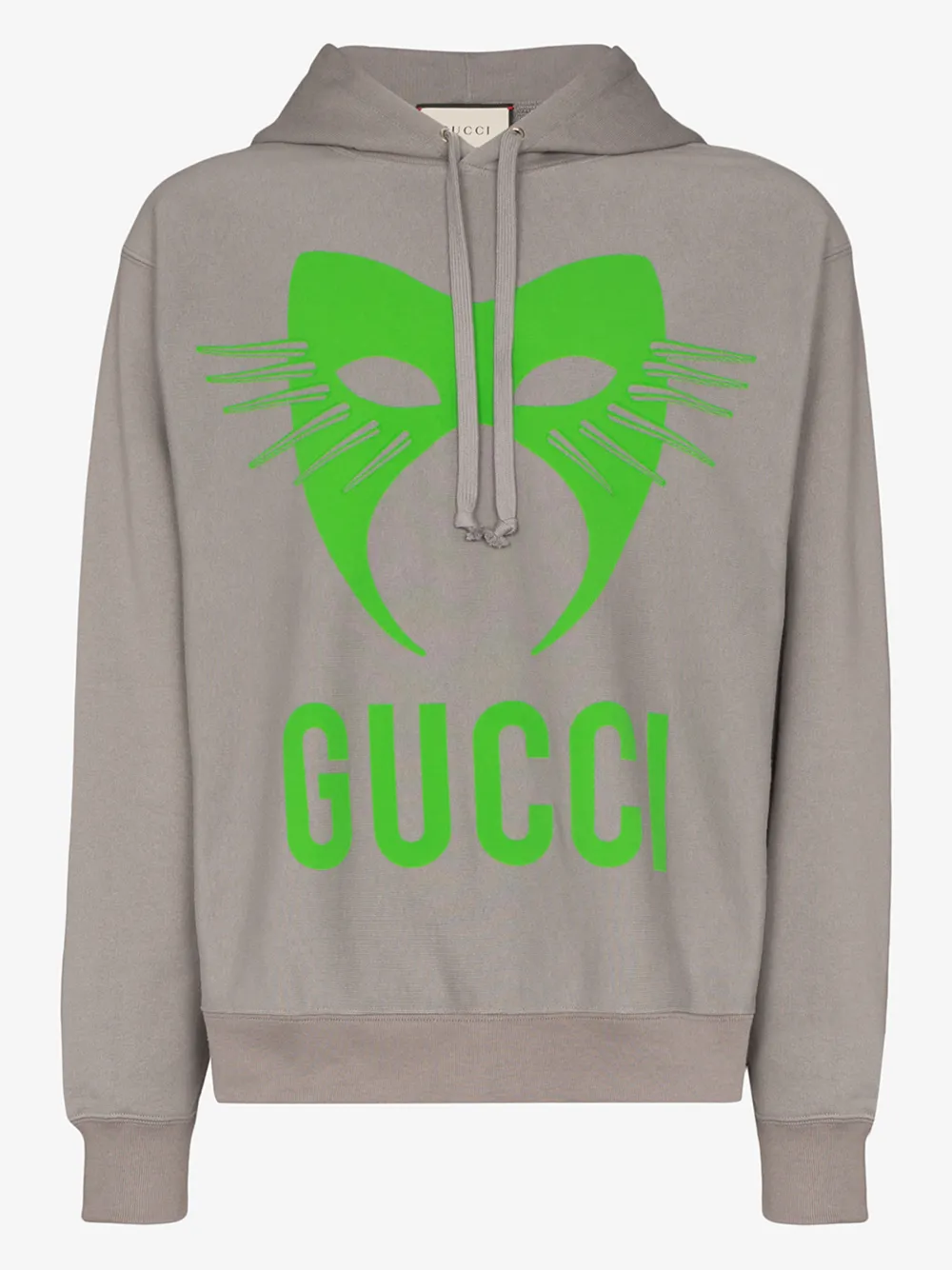 GUCCI MASK LOGO COTTON HOODIE,569828XJBTR14185485