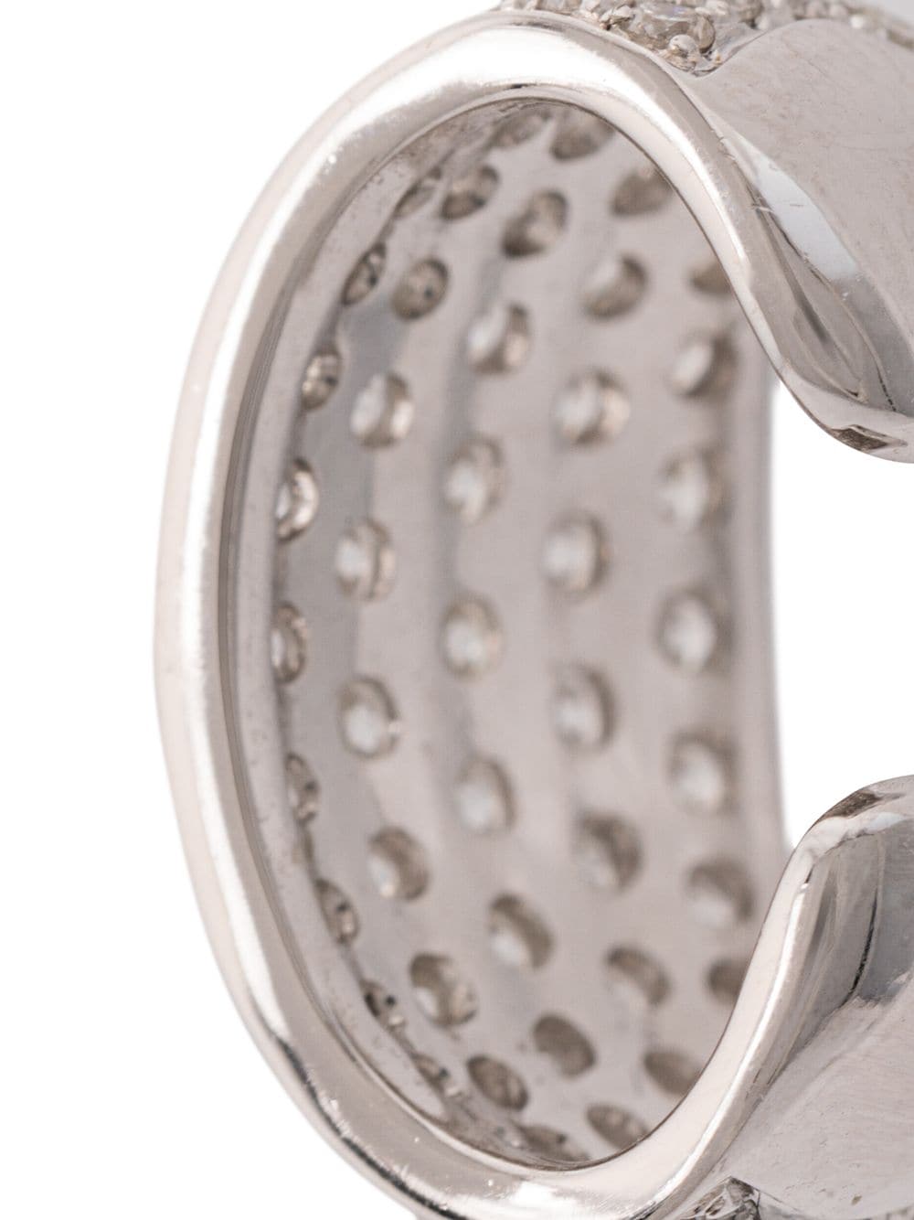 Shop Anita Ko 18kt White Gold Galaxy Diamond Ear Cuff In Metallic
