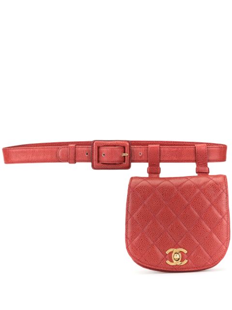 CHANEL 1990 diamond quilted CC belt bag Women