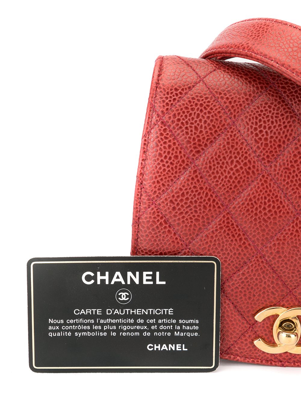 CHANEL 1990 diamond quilted CC belt bag Women