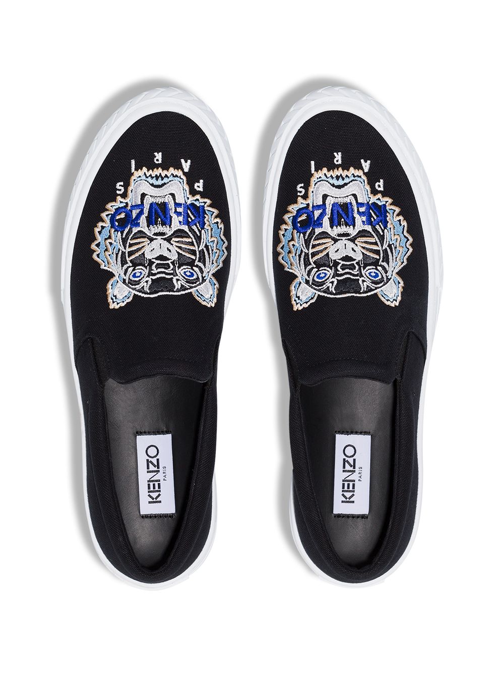 kenzo tiger slip on sneakers