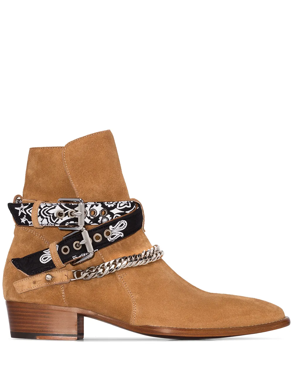 Amiri Boots bandana strap buckle boots