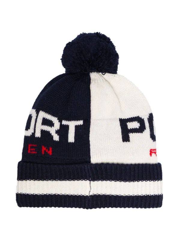 Aesthetinc Classic Leopard Print Knit Pom Pom Beanie Hat