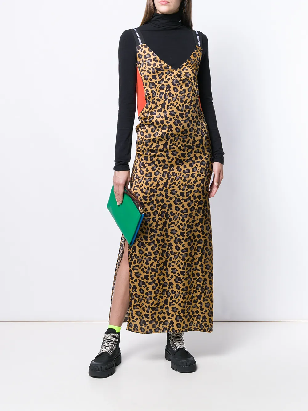 Marcelo Burlon County of Milan Jurk met luipaardprint - Bruin