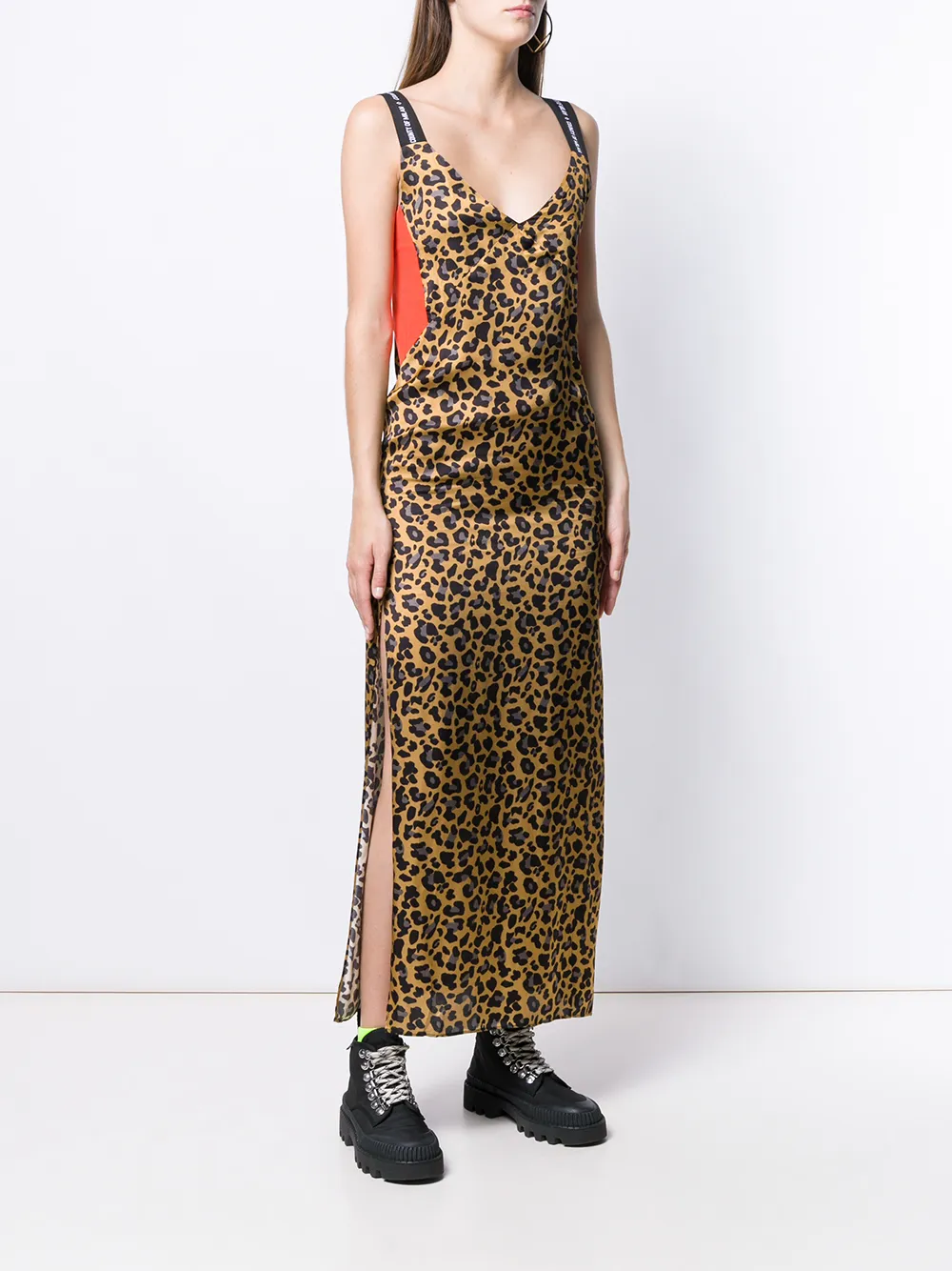 Marcelo Burlon County of Milan Jurk met luipaardprint Bruin