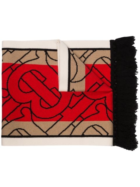 BURBERRY MONOGRAM PATTERN SCARF