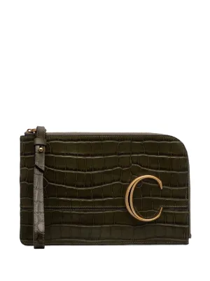 C Croc Effect Clutch