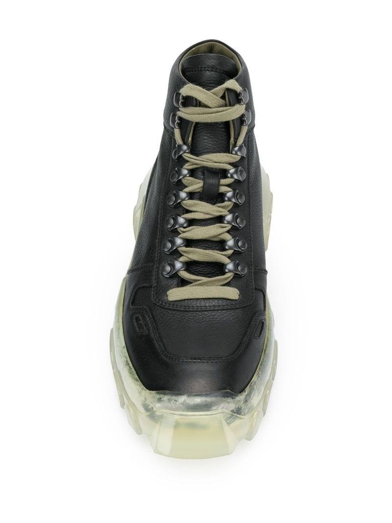 Rick Owens Larry tractor sneakers black | MODES