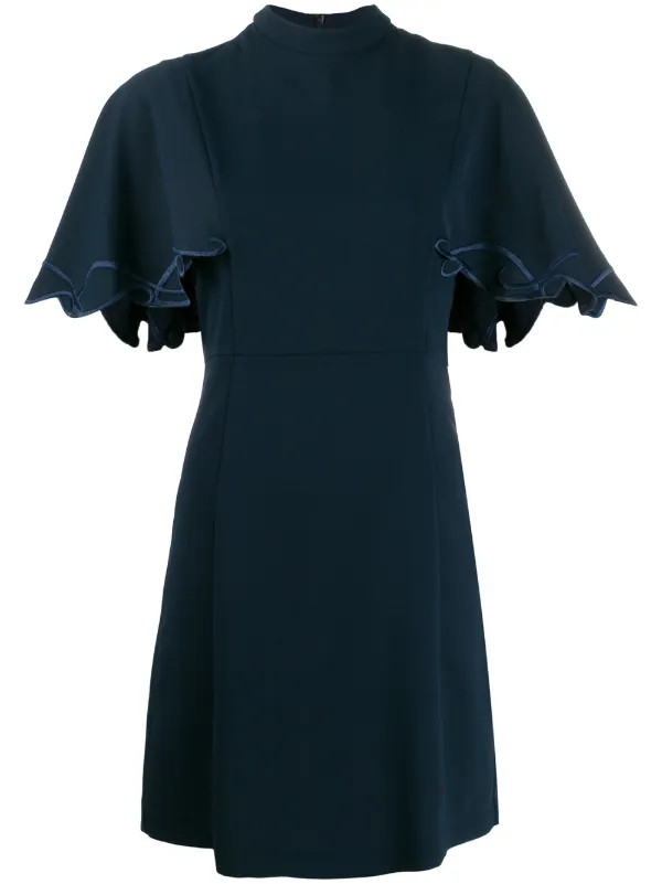 flutter sleeve mini dress