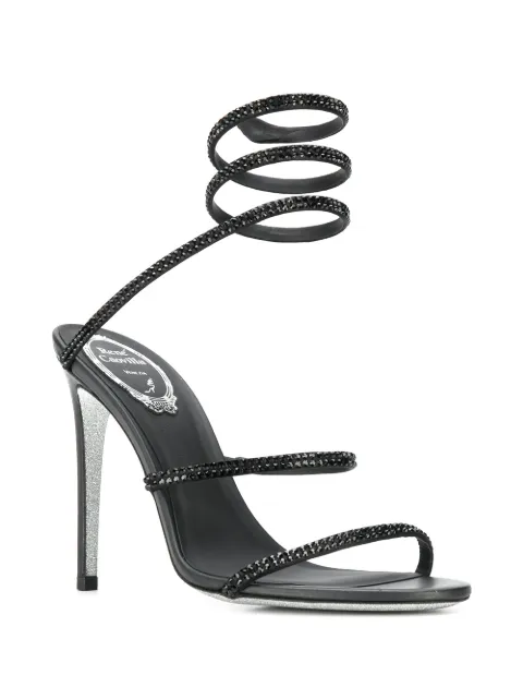 Black RenÃ© Caovilla Embellished Cleo Sandals For Women | Farfetch.com