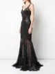 Tadashi Shoji lace-embroidered maxi dress