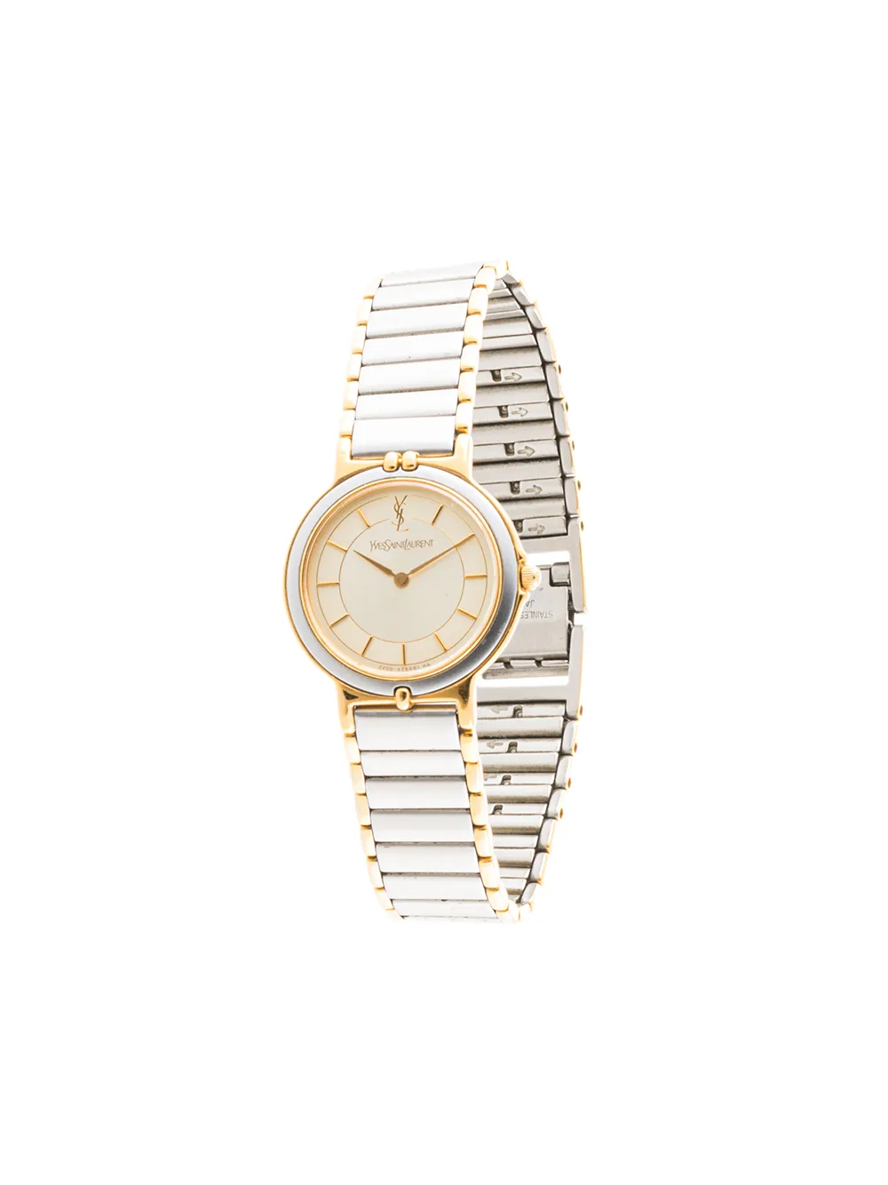 Saint Laurent Pre-Owned two-tone Round Face Watch - Farfetch