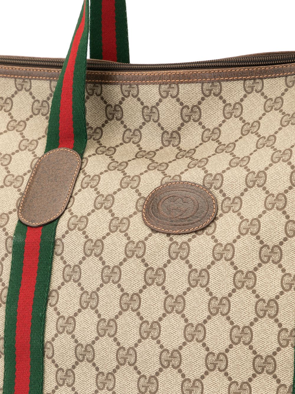 фото Gucci pre-owned сумка-тоут shelly line с узором gg