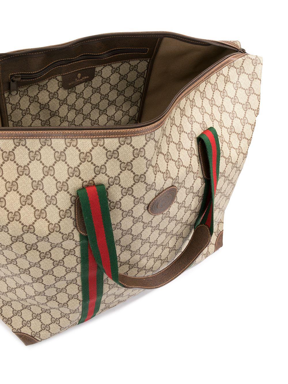 фото Gucci pre-owned сумка-тоут shelly line с узором gg