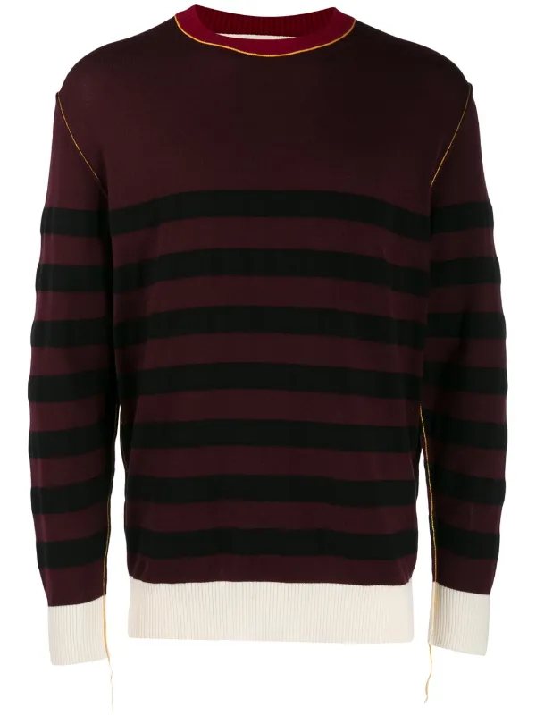 striped crew neck jumper