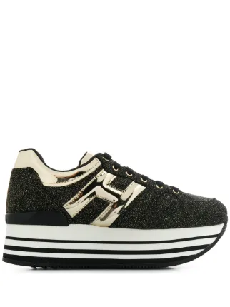 hogan white platform trainers