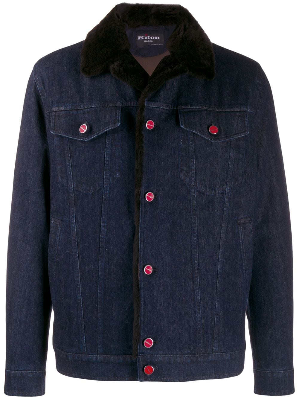 фото Kiton джинсовая куртка узкого кроя