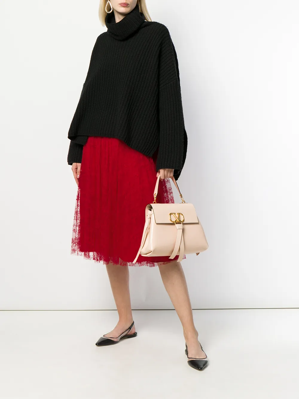 Valentino Garavani Plooirok Rood
