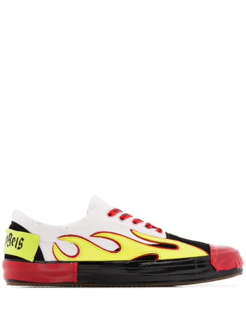 Click to view more detailed imagery on our partner's website Palm Angels Low Top Multicolored Flame White In 8860