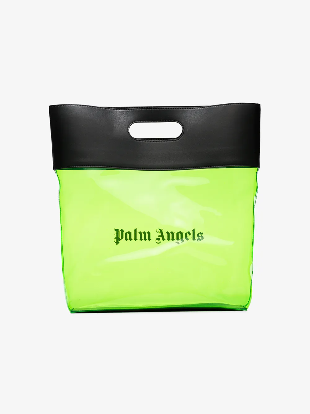 Palm Angels Totes PALM ANGELS LOGO-PRINT TRANSPARENT TOTE