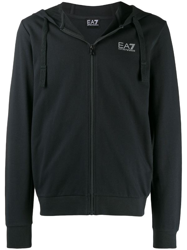 steenkool Scheiden Verdachte Ea7 Emporio Armani Logo Print Hooded Jacket - Farfetch