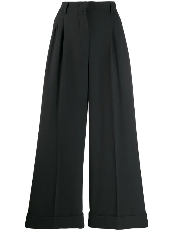 pleated bell bottom trousers
