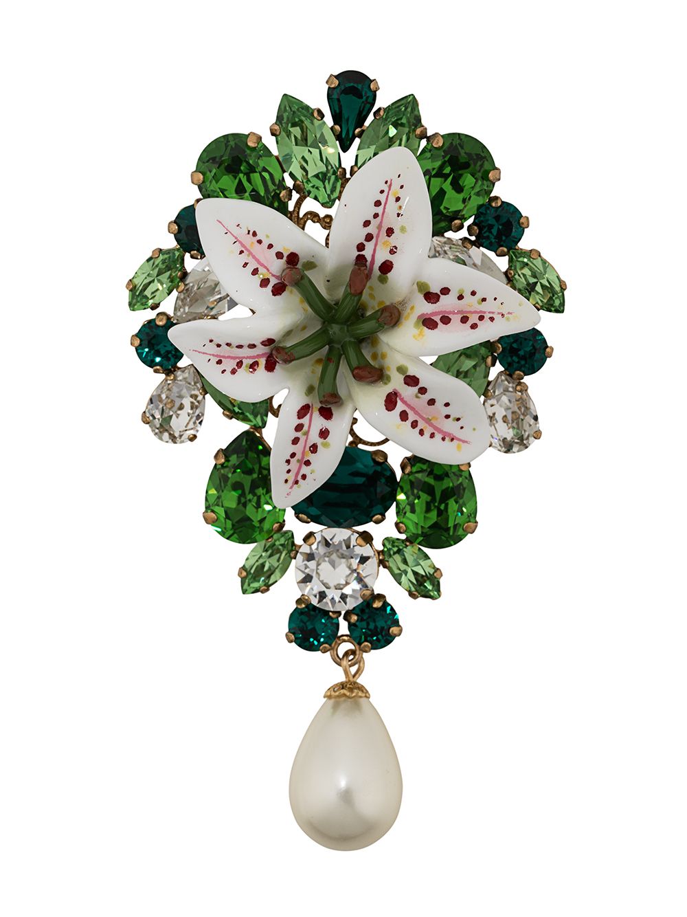 фото Dolce & Gabbana брошь с цветочным декором