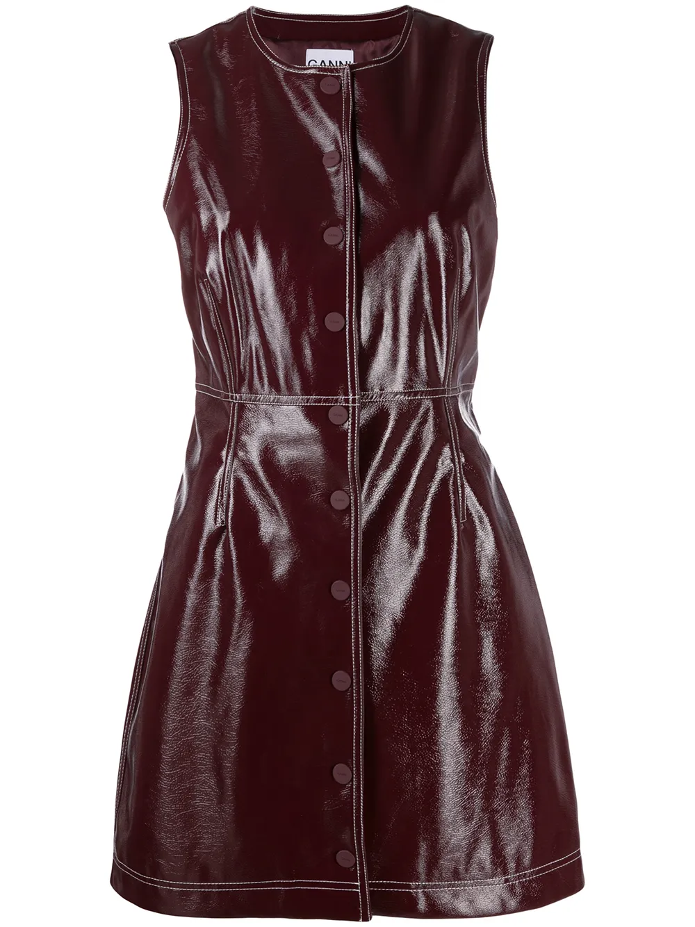 patent mini dress