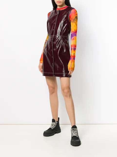 patent mini dress
