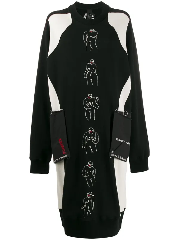 oversized sweater dress black