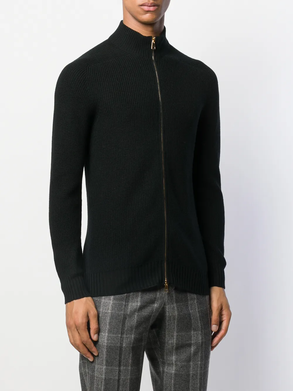 Tagliatore Sweater met rits Zwart