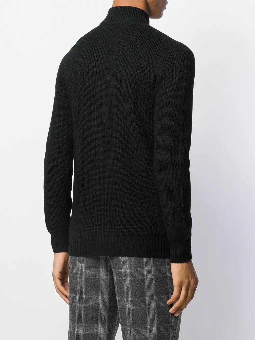 Tagliatore Sweater met rits Zwart