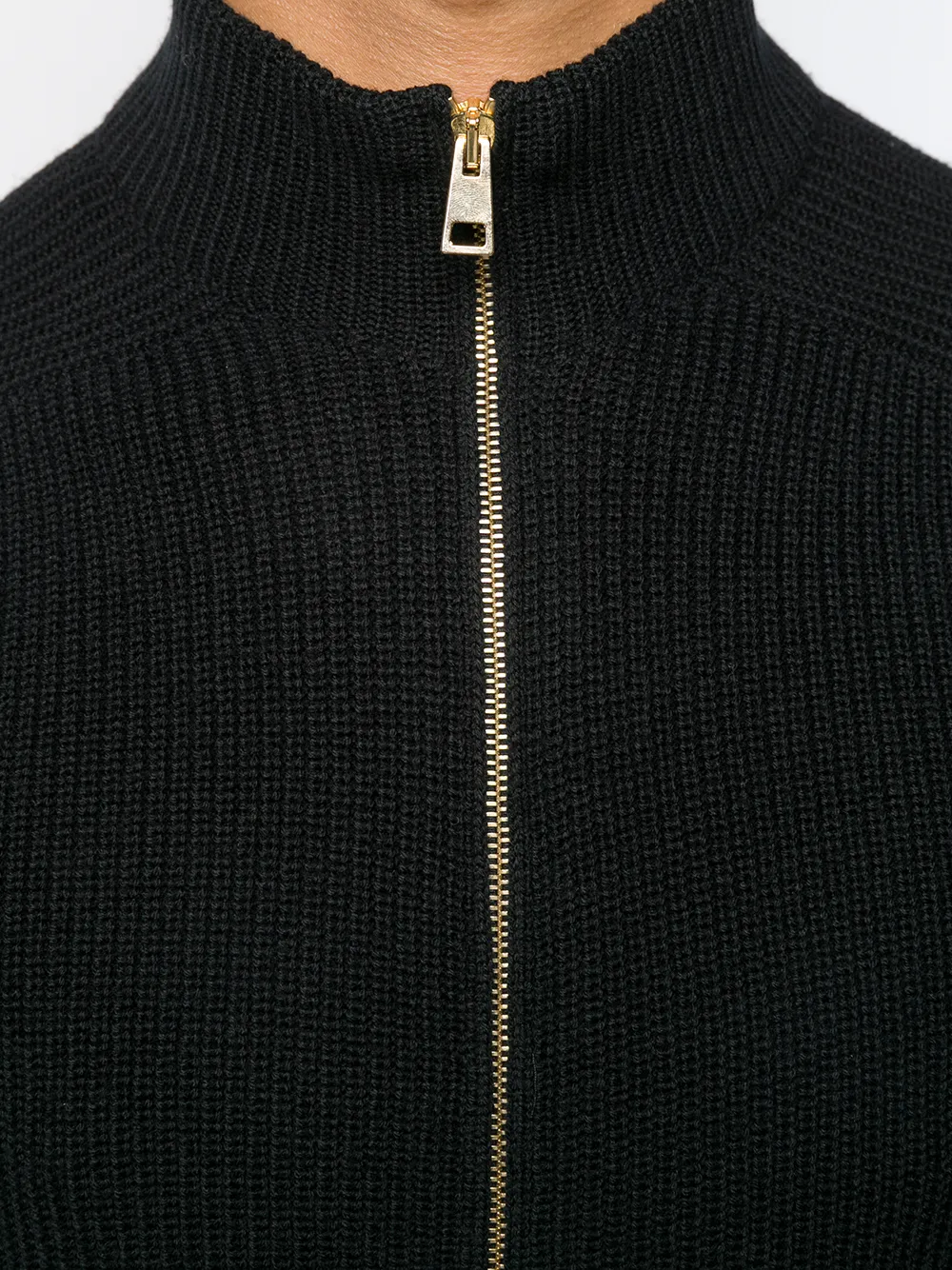Tagliatore Sweater met rits Zwart