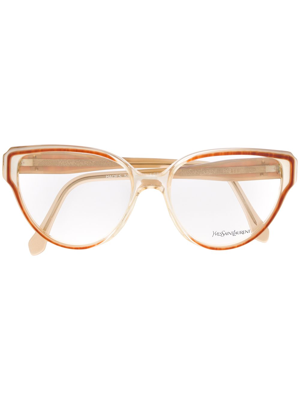 

Yves Saint Laurent Pre-Owned lentes con armazón redonda 1990 - Neutro