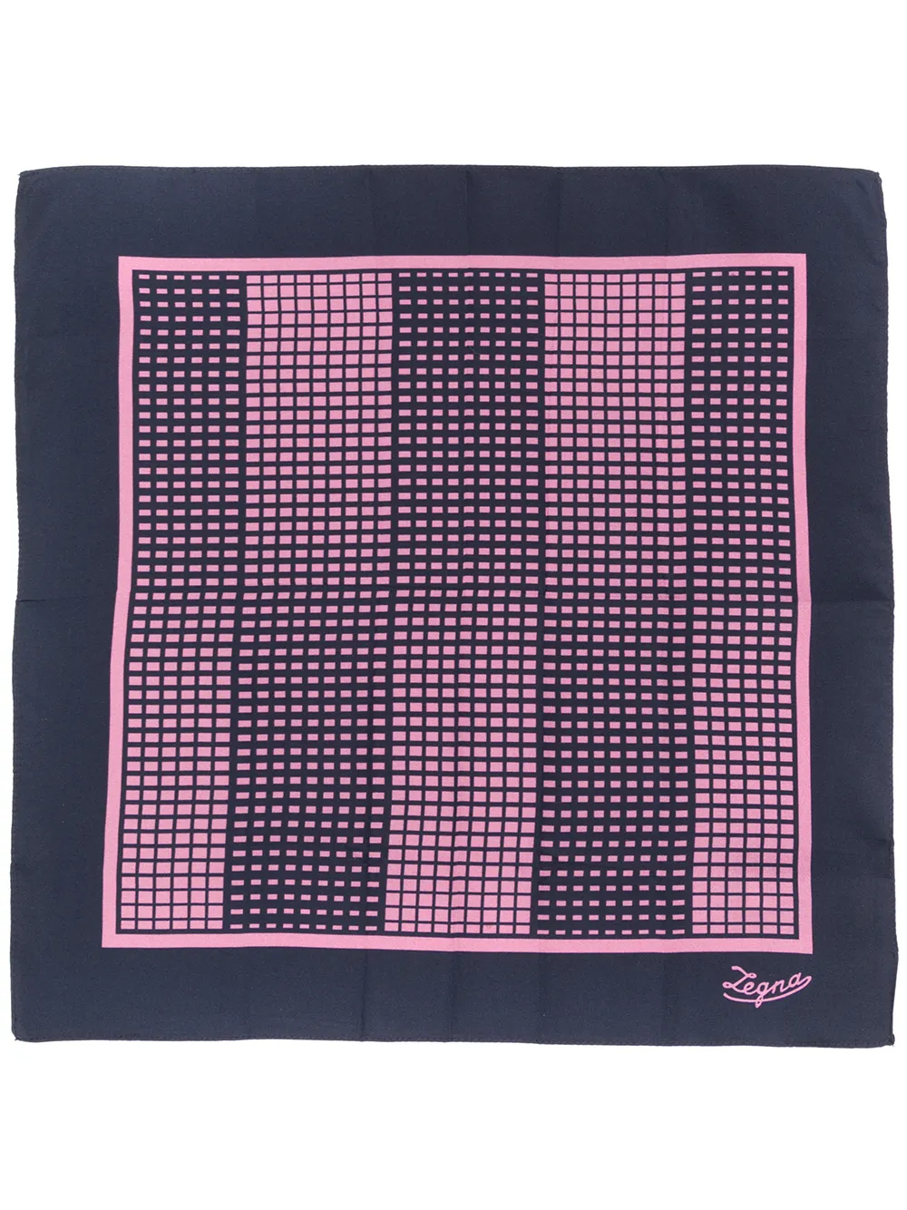 Zegna Pochet met geometrische print - Blauw