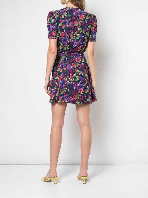 Saloni Floral Print Wrap Dress Aw19 | Farfetch.com