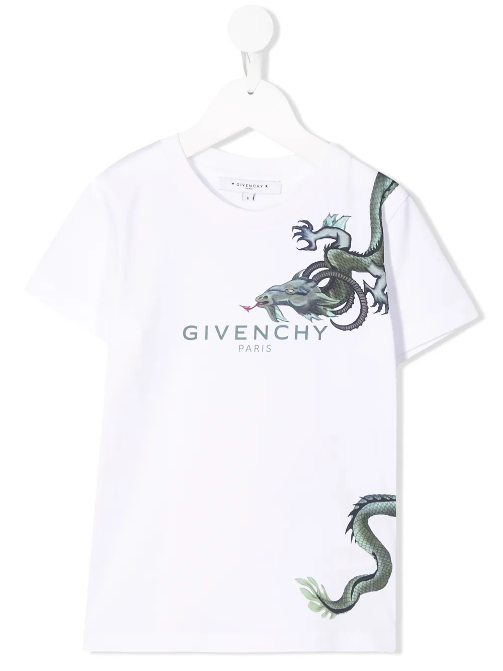 Click to view more detailed imagery on our partner's website Givenchy Kids' Mythical Creature Print T-shirt In White