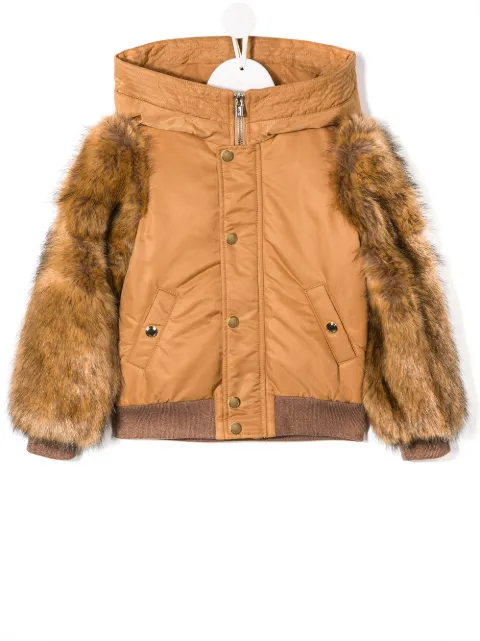 CHLOÉ faux fur sleeve jacket