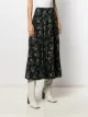 Valentino تنورة بطبعة زهور وكسرات