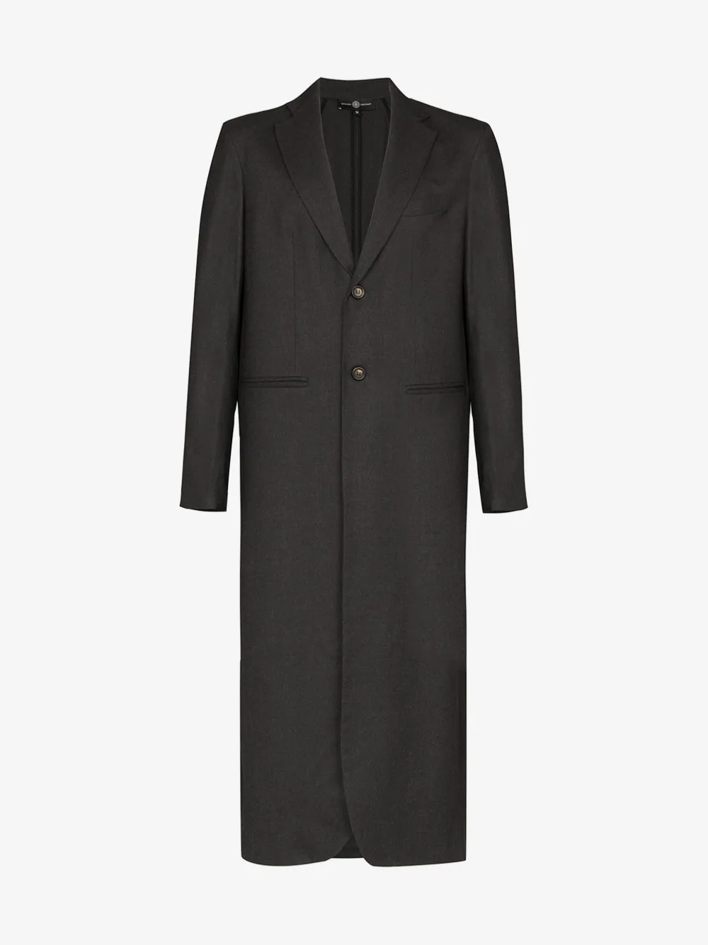 Edward Crutchley Coats EDWARD CRUTCHLEY LONG SINGLE-BREASTED WOOL COAT
