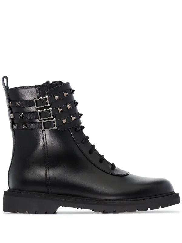 short black combat boots