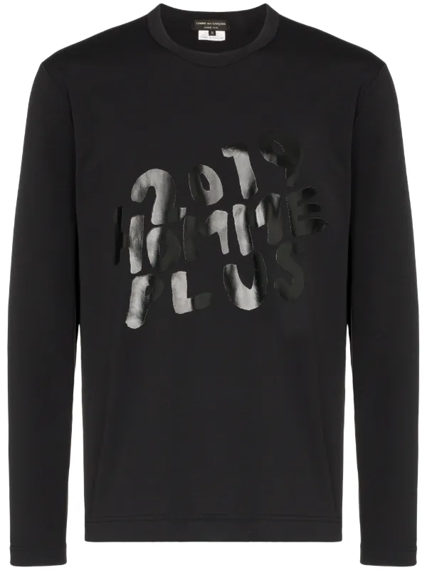 comme des garcons homme long sleeve logo tee