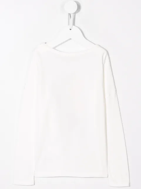 CHLOÉ LOGO PRINT LONG SLEEVE TOP