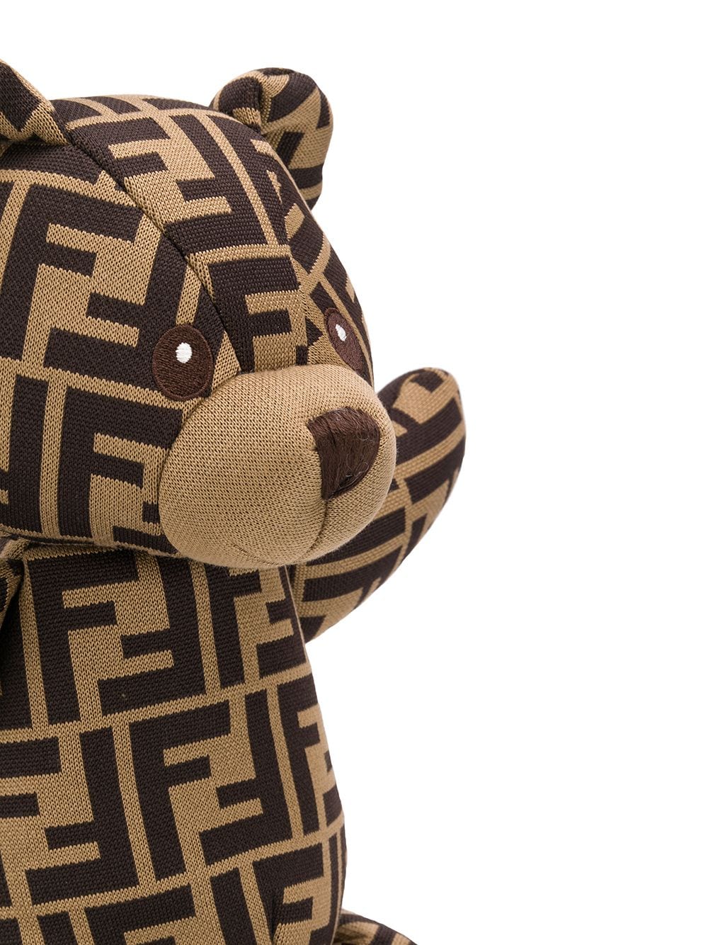 Shop Fendi Monogram Print Teddy Bear In Brown