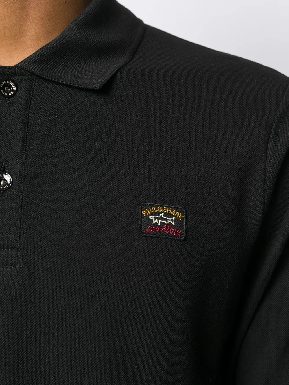Paul Shark Logo Embroidered Polo Shirt Farfetch