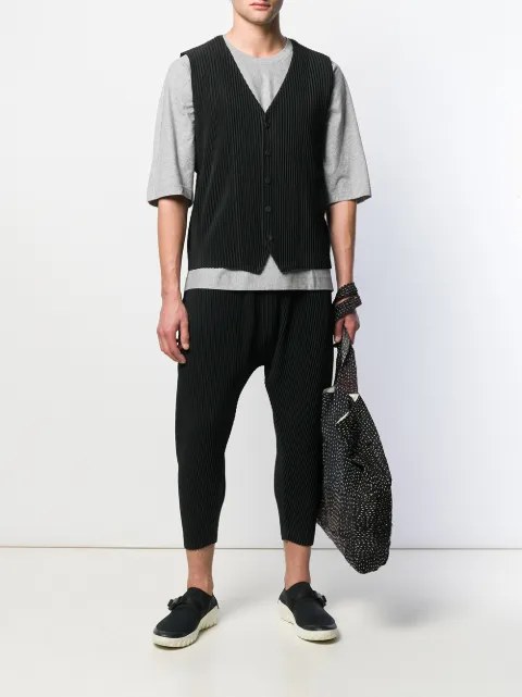 Homme Plissé Issey Miyake Pleated Waistcoat - Farfetch