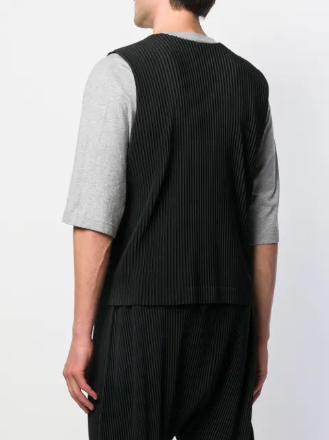 Homme Plissé Issey Miyake Pleated Waistcoat - Farfetch
