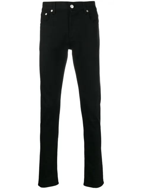 Alexander McQueen logo embroidered skinny jeans